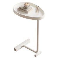 Airshi Cshaped Side Table, Cshaped Mini Coffee Table For Home Use (White)