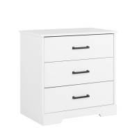 Prepac Three Drawer Nightstand 1625In X 275In X 2675In Rustic White