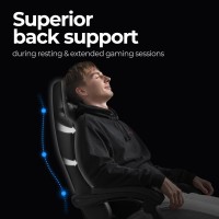 Ngen Video Gaming Chair With Footrest High Back Ergonomic Comfortable Office Computer Desk With Lumbar Support Height Adjustabl