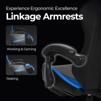 Ngen Video Gaming Chair With Footrest High Back Ergonomic Comfortable Office Computer Desk With Lumbar Support Height Adjustabl