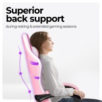 Ngen Video Gaming Chair With Footrest High Back Ergonomic Comfortable Office Computer Desk With Lumbar Support Height Adjustabl