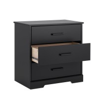 Prepac Rustic Ridge Farmhouse Nightstand Bedside Table Black Nightstand For Bedroom End Table With 3 Drawers 1625D X 275