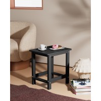 Yefu Small Table Side Tables Outdoor Coffee Table For Patio Living Room Bedroom(Black  Single Layer)