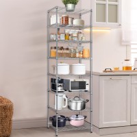 Regiller 8Wire Shelving Metal Storage Rack Adjustable Shelves Standing Storage Shelf Units For Laundry Bathroom Kitchen Pantry