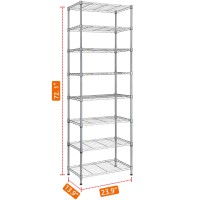 Regiller 8Wire Shelving Metal Storage Rack Adjustable Shelves Standing Storage Shelf Units For Laundry Bathroom Kitchen Pantry