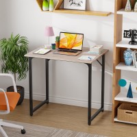 Paylesshere 32 Inch Computer Desk Office Desk With Metal Frame Modern Simple Style For Home Office Study Writing For Small Space