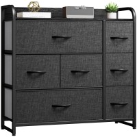 Dwvo 7 Drawers Dresser Organizer Unit For Bedroom Fabric Dresser Storage Tower For Hallway Entryway Closets Sturdy Steel Fr