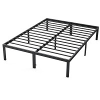 Dumos Bed Frame Queen Size Platform Bed Frame Metal Mattress Foundation With Steel Slat Support No Box Spring Needed Storage