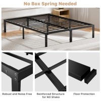 Dumos Bed Frame Queen Size Platform Bed Frame Metal Mattress Foundation With Steel Slat Support No Box Spring Needed Storage