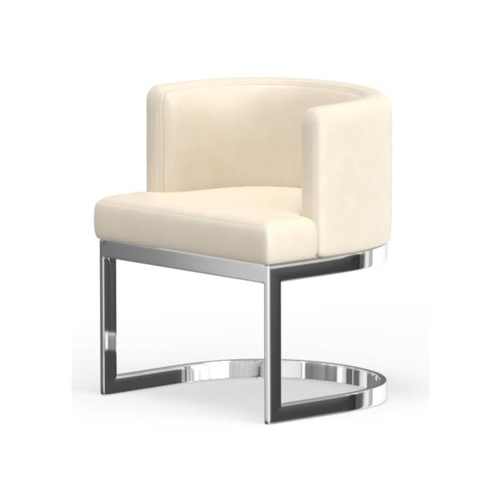 Neos Modern Furniture C1422Wh-Ch Chair, White