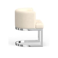 Neos Modern Furniture C1422Wh-Ch Chair, White