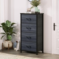 Dwvo Fabric Dresser With 7 Drawers Black Dresser Chest Of Drawers Storage Tower With Large Capacity Organizer Unit For Bedr