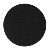 Redearth Cylindrical Pouf Ottoman - Braided Pouffe Accent Sitting Round Footrest For Living Room, Bedroom, Nursery, Kidsroom, Patio ; 70% Cotton 30% Jute, Set Of 2 (14.5X14.5X16; Black Natural)