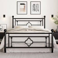 Sha Cerlin 14 Inches Queen Size Metal Platform Bed Framevintage Ironart Headboard And Footboardmattress Foundation For Storag