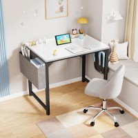 Olixis Small Computer Desk 32 Inch Home Office Work Study Writing Student Kids Bedroom Wood Modern Simple Table With Storage Bag