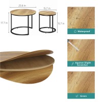 Smuxee Nesting Coffee Table Set of 2, 23.6