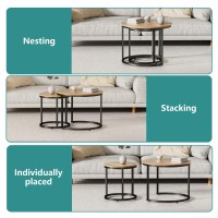 Smuxee Nesting Coffee Table Set of 2, 23.6