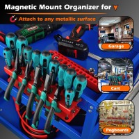 Ulibermagnet Magnetic Screwdriver Holder Heavy Duty Pliers Metal Organizer Rack Wall Mount Garage Organizer For Screwdriver  Plier  Shears Tools Holder Rack For Garage Tool Cart Pegboards Workbench