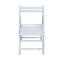 Casual Home Wooden Folding Chairs 2Pcs Set White