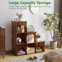 Cahome Cube Storage Organizer 6Cube Shelves Units Closet Cabinet Diy Plastic Modular Book Shelf Ideal For Bedroom Living