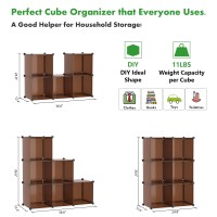 Cahome Cube Storage Organizer 6Cube Shelves Units Closet Cabinet Diy Plastic Modular Book Shelf Ideal For Bedroom Living