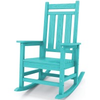 Kingyes Outdoor Patio Rocking Chair Green