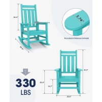 Kingyes Outdoor Patio Rocking Chair Green