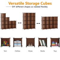 Awtatos Cube Storage Organizer Storage Cubes Shelves Bookshelf 12 Cube Closet Organizers And Storage Diy Stackable Plastic Cl