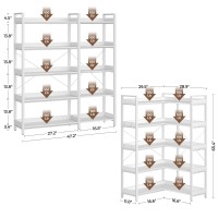 Rolanstar Bookshelf 5 Tier With 4 Hooks Reversible Corner Bookshelf 65 Industrial Wooden Bookcase With Open Shelves And Meta