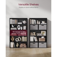 Vasagle Bookshelf 315 Inches Wide 5Tier Open Bookcase With Adjustable Storage Shelves Floor Standing Unit Ebony Black Ulbc