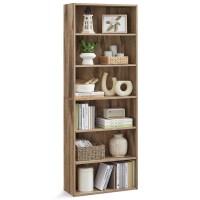 Vasagle Bookshelf 236 Inches Wide 6Tier Open Bookcase With Adjustable Storage Shelves Floor Standing Unit Camel Brown Ulbc