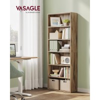 Vasagle Bookshelf 236 Inches Wide 6Tier Open Bookcase With Adjustable Storage Shelves Floor Standing Unit Camel Brown Ulbc