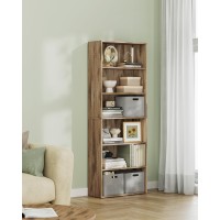 Vasagle Bookshelf 236 Inches Wide 6Tier Open Bookcase With Adjustable Storage Shelves Floor Standing Unit Camel Brown Ulbc