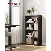 Vasagle Bookshelf 236 Inches Wide 4Tier Open Bookcase With Adjustable Storage Shelves Floor Standing Unit Ebony Black Ulbc