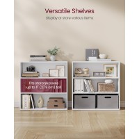 Vasagle Bookshelf 315 Inches Wide 3Tier Open Bookcase With Adjustable Storage Shelves Floor Standing Unit Cloud White Ulbc