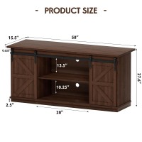 Shahoo Farmhouse Sideboard Buffet Cabinet Coffee Bar Storage With Sliding Barn Doors Shelf For Home Dining Room Espresso