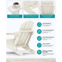 Serwall Folding Adirondack Chair Hips Adirondack Chairs Outdoor Chairs Weather Resistant White