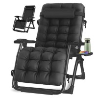 Kingbo Oversized Zero Gravity Chair Lawn Recliner Reclining Patio Lounger Chair Folding Portable Chaise With Detachable Soft