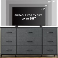 Enhomee Dresser Tv Stand With Drawers Media Console Table For 60 Tv Console With 9 Drawers For Bedroom Entertainment Cente