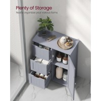 Vasagle Bathroom Floor Storage Cabinet Bathroom Storage Unit With 3 Drawers 1 Adjustable Shelf Bathroom Cabinet Freestanding