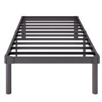 Viisari 14 Inch Metal Bed Frame Twin Xl No Box Spring Needed Heavy Duty Easy Assembly Noise Free Black V400214B