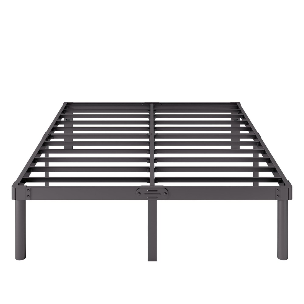 Viisari Full Size Bed Frame 14 Inch Metal Bed Frames Full No Box Spring Needed Heavy Duty Easy Assembly Noise Free 400314B