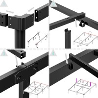 Viisari Full Size Bed Frame 18 Inch High Metal Bed Frames Full No Box Spring Needed Heavy Duty Mattress Foundation Easy Assembly