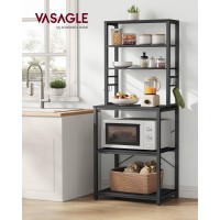 Vasagle Coffee Bar Bakers Rack For Kitchen With Storage 6Tier Kitchen Shelves With 6 Hooks Microwave Stand Industrial 157