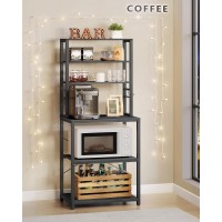 Vasagle Coffee Bar Bakers Rack For Kitchen With Storage 6Tier Kitchen Shelves With 6 Hooks Microwave Stand Industrial 157