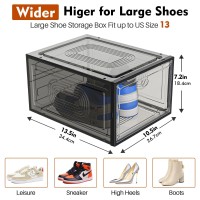 Cakraie Thicken Sturdy 8 Pack Thicken Shoe Organizer Stackable Shoe Containers For Sport Sneaker Display Upgraded Sturdy Shoe