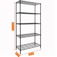 Regiller 5Wire Shelving Metal Storage Rack Adjustable Shelves 177 D 354 W 723 H Standing Storage Shelf Units For Lau