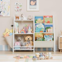 Latibell 3 Tier Kids Bookshelf And Toy Storage Kids Book Sling Shelf Montessori Baby Toddler Bookshelf For Kids Kids Bookcase