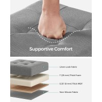 Songmics Storage Ottoman Small Ottoman Foot Rest With Legs 15 X 15 X 157 Inches Foot Stool Ottoman With Storage Load Up To