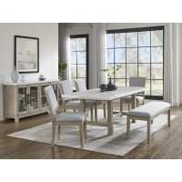 Carena Backless Dining Bench Gray
